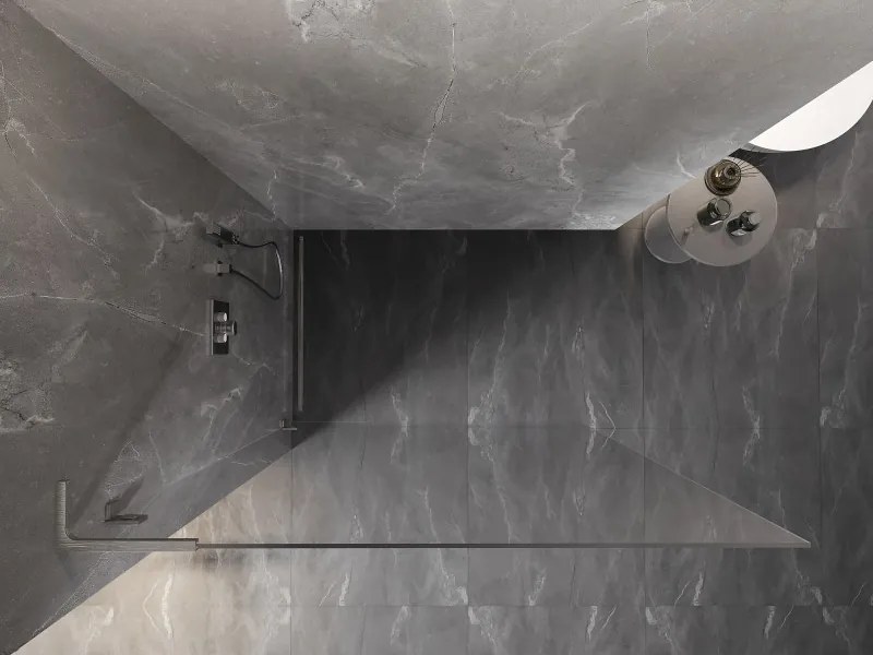 Mexen Lunar L ścianka prysznicowa Walk-in lewa 80 x 200 cm, transparent 8 mm, nikiel szczotkowany - 830L-080-000-97-00-L
