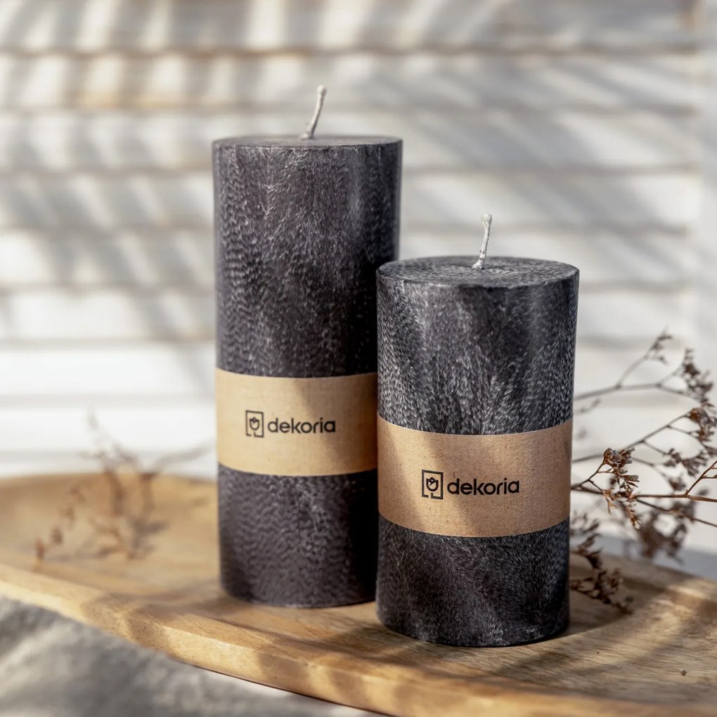 Świeca zapachowa palmowa walec Black