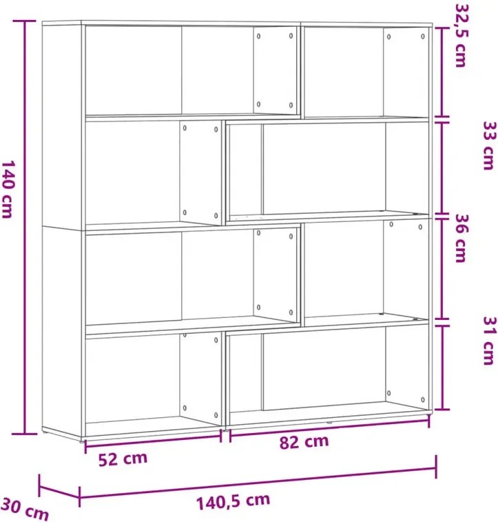 Otwarty regał narożny dąb artisan K9-G06
