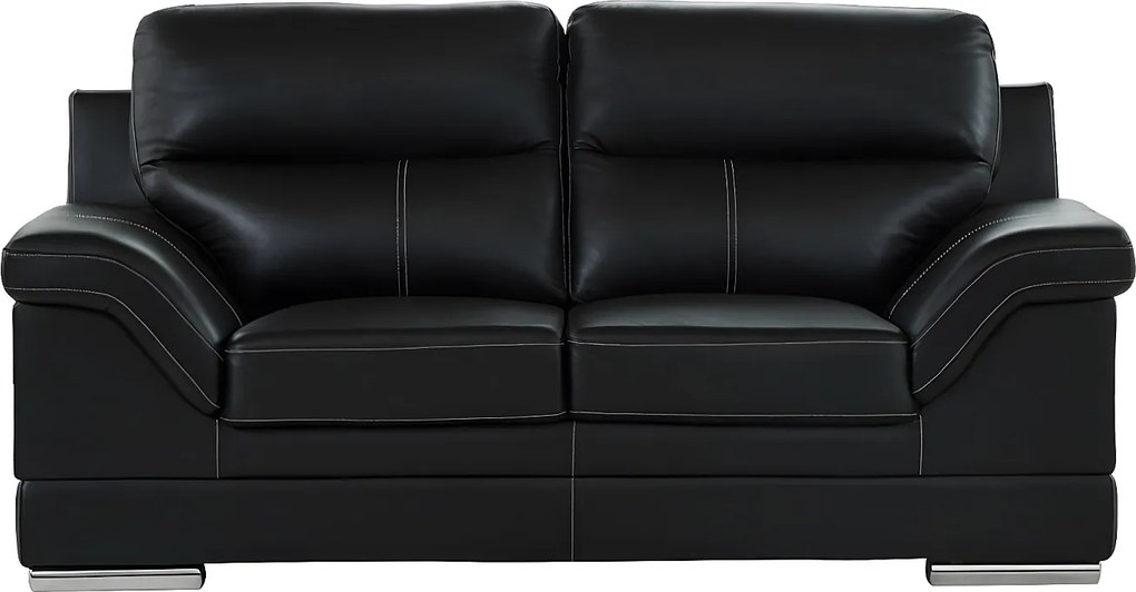 Kanapa 2-osobowa MONIKA ze skóry bawolej – Kolor czarny