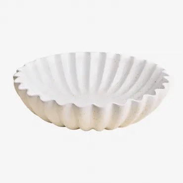 Avelin Dekoracyjna Misa Z Żywicy Biała & Ø35 Cm - Sklum