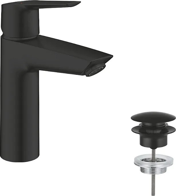 Bateria umywalkowa GROHE Start czarna M - Oszczędność wody, wkład ceramiczny, Trwałe wykończenie