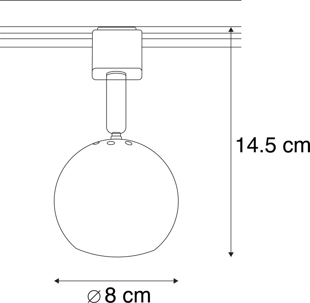 Reflektor szynowy czarny 1-fazowy - Gissi