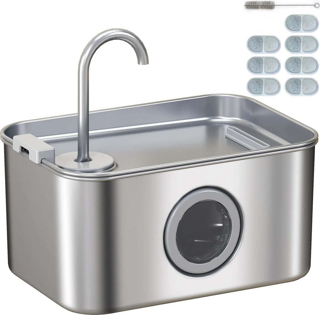 PawHut Fontanna dla kotów 3,2L z cichą pompą i filtrem węglowym