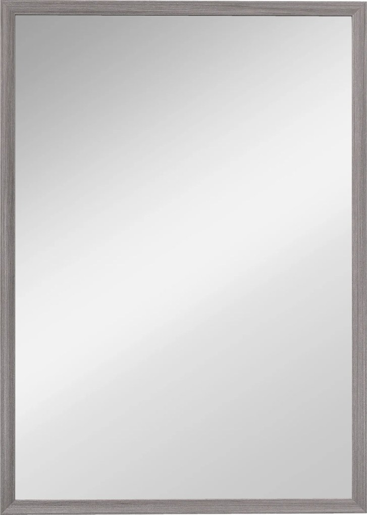 HOMCOM Lustro ścienne, 50 x 70 cm, rama w stylu drewna, łatwy montaż, wraz ze śrubami | Aosom PL