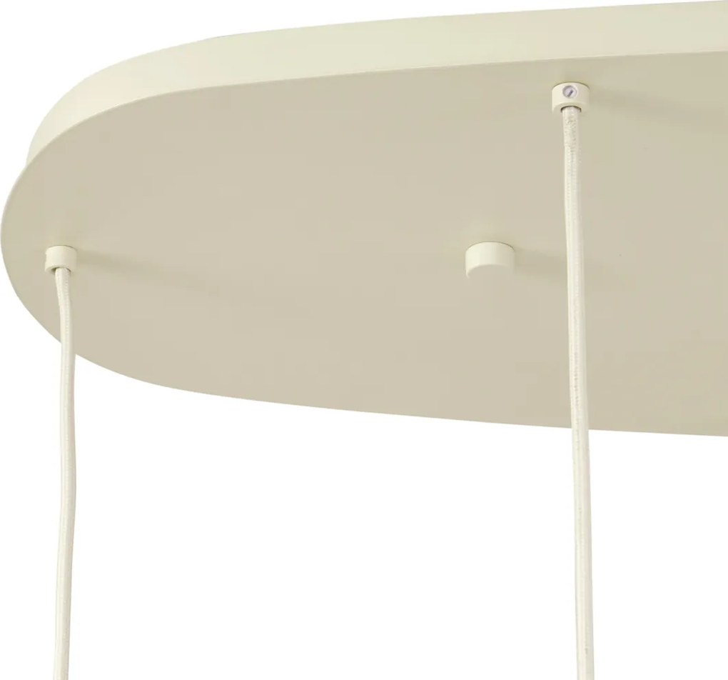 Skandynawska lampa wisząca kremowa 6-punktowa - Biles