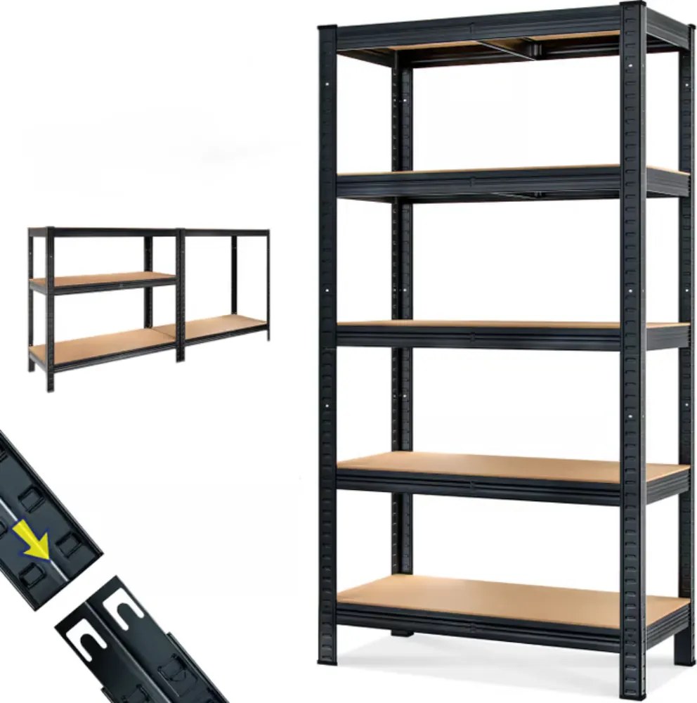 Regał o dużej nośności HEAVY, maks. 875kg, 90x40x180cm, czarny Jurhan