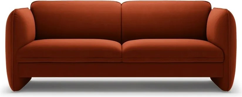Ceglasta aksamitna sofa 204 cm Georgia – Micadoni