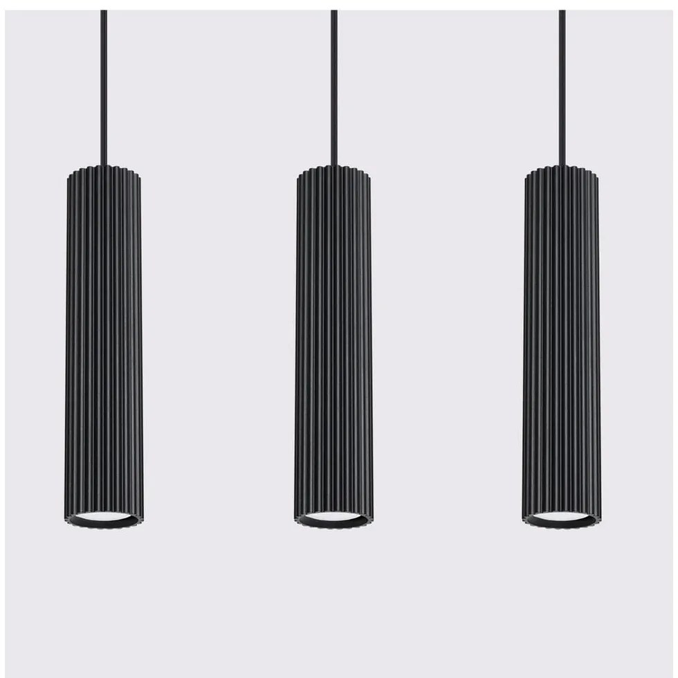 Czarna lampa wisząca Gleam – Sollux