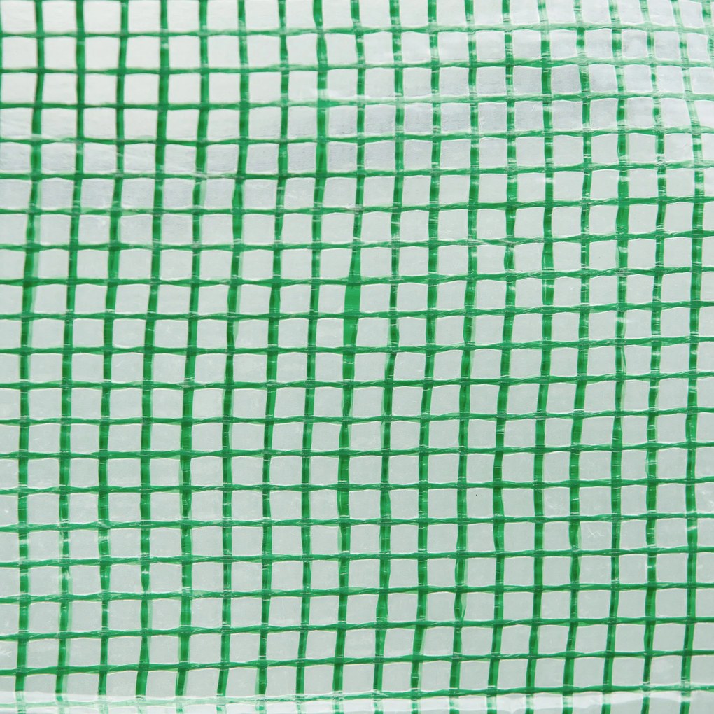 Outsunny Zamienne folie do szklarni 3x3x2 m, trwałe, odporne na rozdarcia, 6 okien, drzwi, Zielony