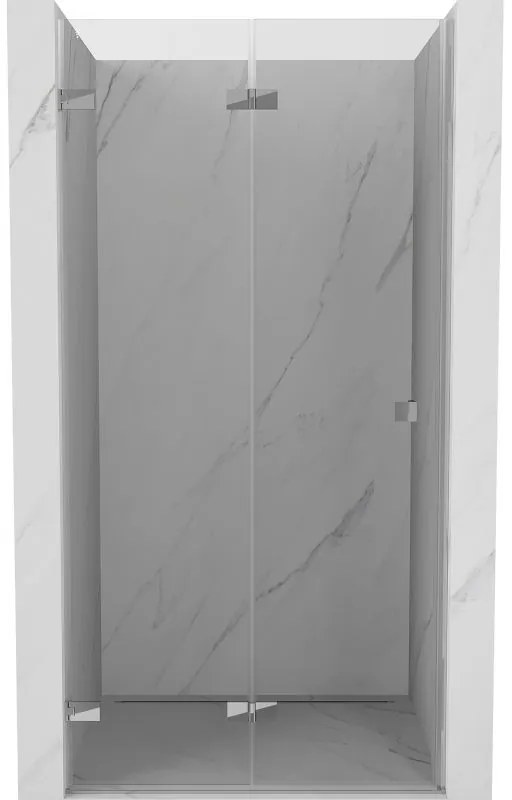 Mexen Lunar-F drzwi prysznicowe składane lewe 50 cm, transparent, chrom - 836-050-000-01-00-L