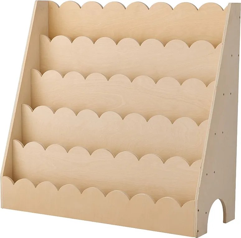 Półka na Książki SucceBuy dla Maluchów Skierowana do Przodu, Biblioteczka dla Dzieci z 5 Poziomami z 2 Hakami do Zawieszania Plecaków