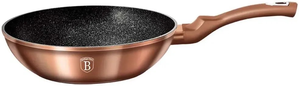 Złota patelnia typu wok z powłoką granitową 28cm - Hurgen 8X