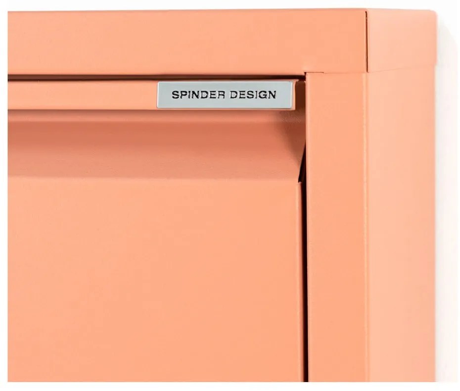 Łososiowa metalowa uchylna szafka na buty 50x169x15 cm Billy – Spinder Design