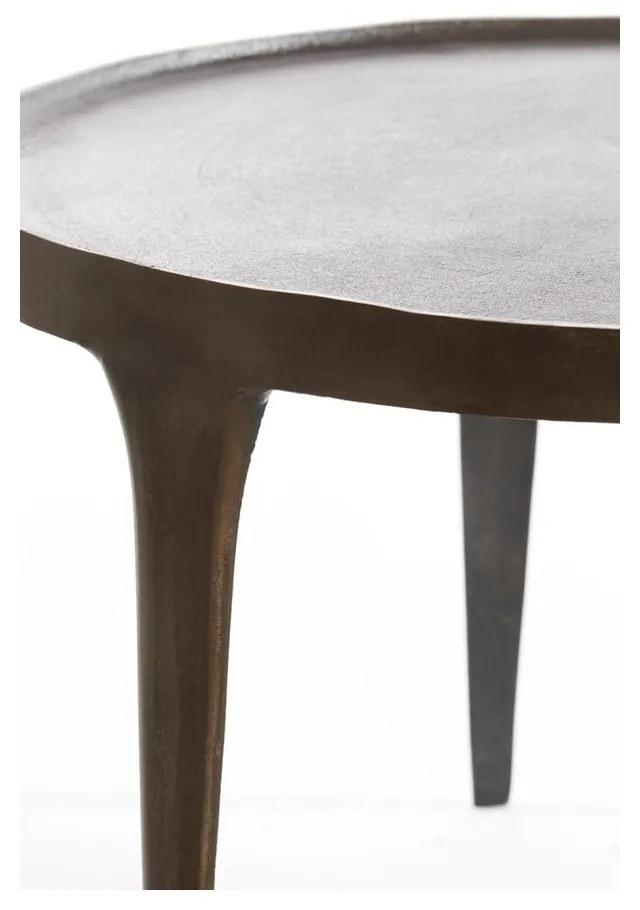 Brązowe okrągłe stoliki zestaw 2 szt. ø 75 cm Tobias – Light &amp; Living