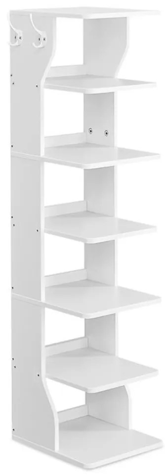Vasagle Półka na buty CINDY, 6 poziomów, 30x26,4x110,4 cm, biała
