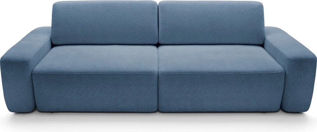 Masseno Sofa VEO z funkcją spania i pojemnikiem na pościel, Rozkładana sofa - Niebieski, RAVEN 86