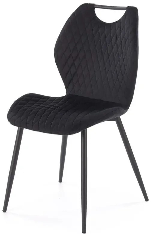Krzesło tapicerowane K569 VELVET czarne HALMAR