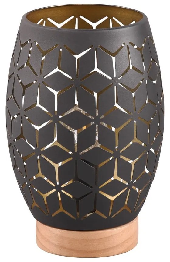 Czarna lampa stołowa (wys. 21 cm) Bidar – Reality