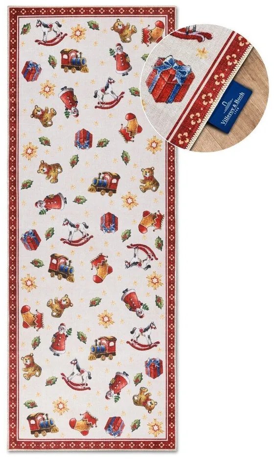 Czerwony chodnik ze świątecznym motywem 80x200 cm Red Christmas – Villeroy&Boch
