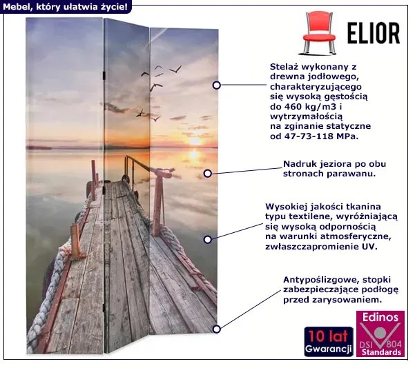 Parawan z nadrukiem jeziora M2-R11