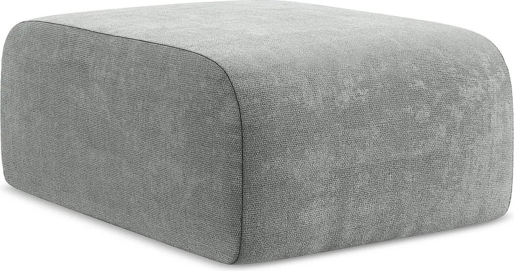 Pufa - z tkaniny szenilowej - szary - LANI