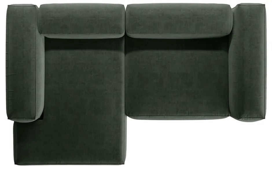 Zielony narożnik (lewostronny/z szezlongiem) Bergamo – Cosmopolitan Design