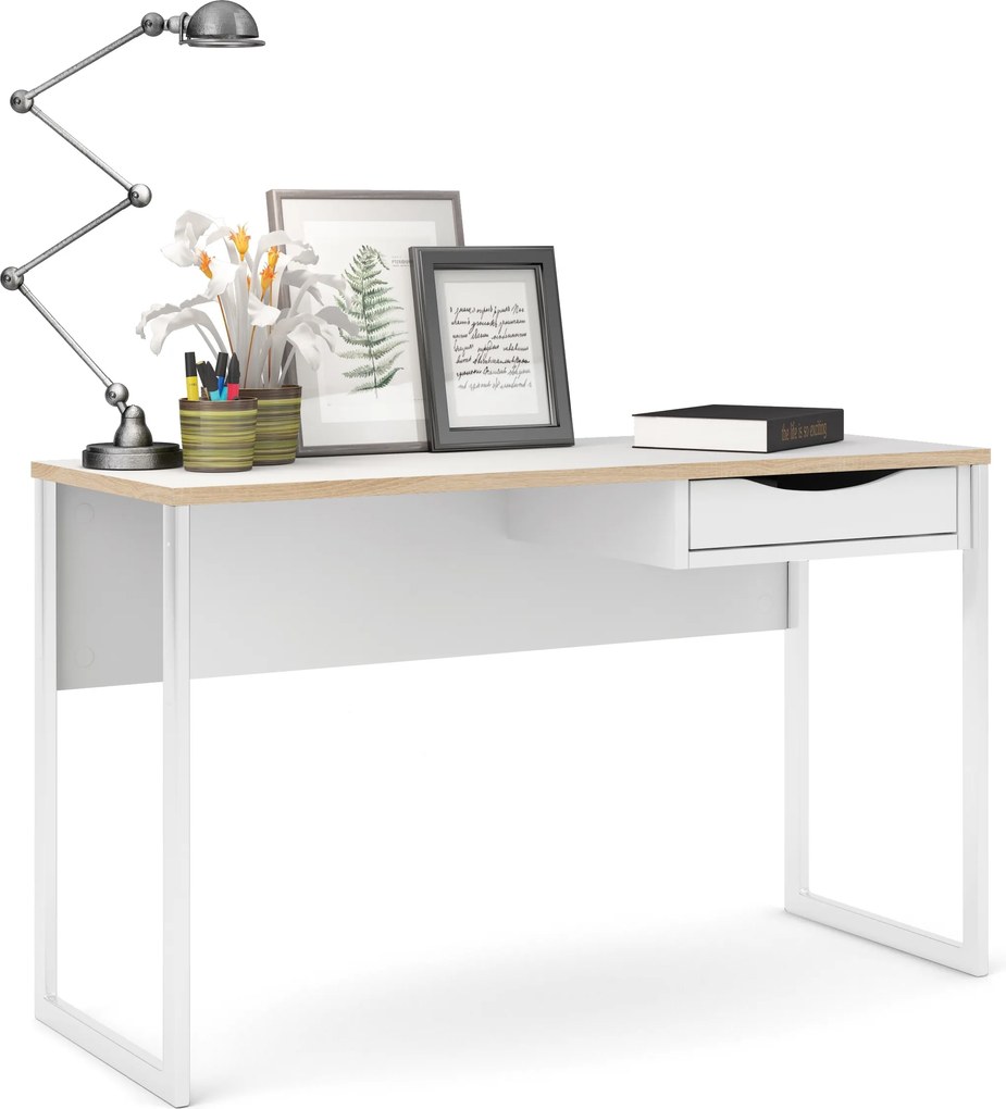 Białe biurko z szufladą Function Plus 1S
