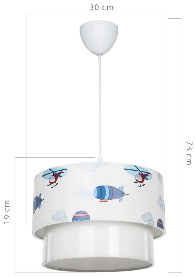Biało-niebieska lampa dziecięca – Squid Lighting