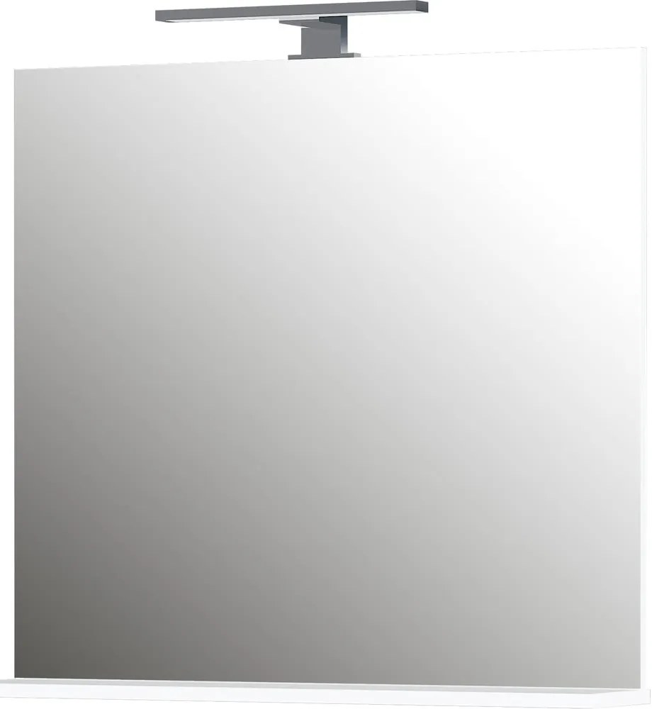 Lustro z oświetleniem/z półką ścienne 76x75 cm – Germania