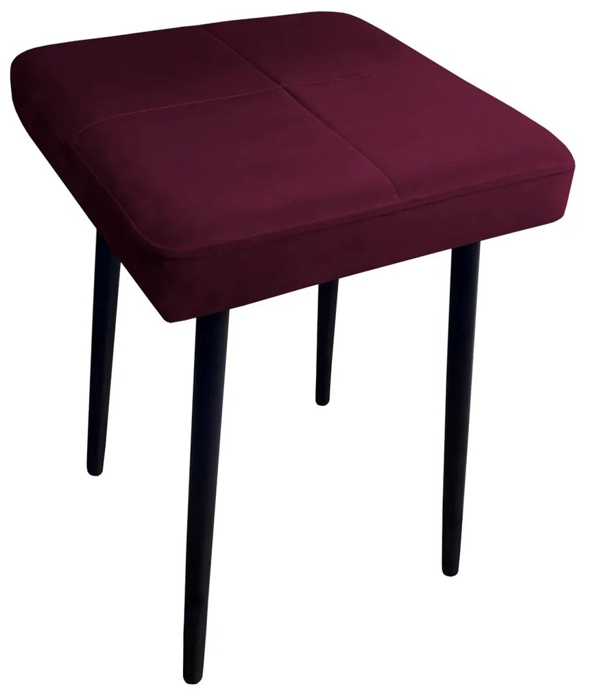 Taboret MAX MG02 śliwka podstawa czarna