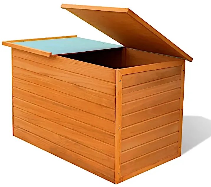 Brązowa skrzynia ogrodowa zamykana F1-D57