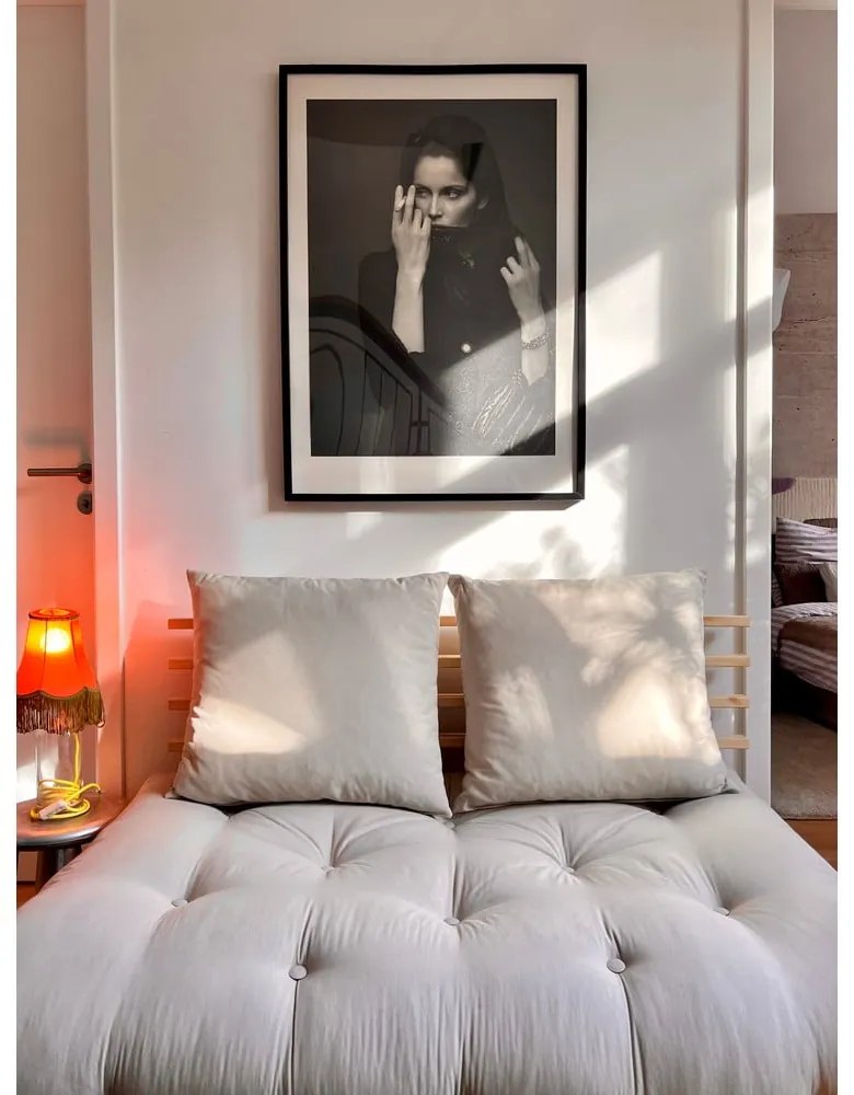 Sofa rozkładana z brązowym obiciem Karup Design Shin Sano Natural/Mocca