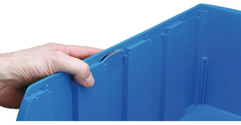 Plastikowy pojemniki COMPACT, 210 x 350 x 150 mm, 10 szt., niebieski