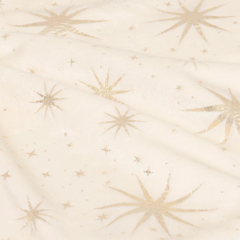 Ozdobny dywanik pod choinkę, złote gwiazdki, Ø 90 cm