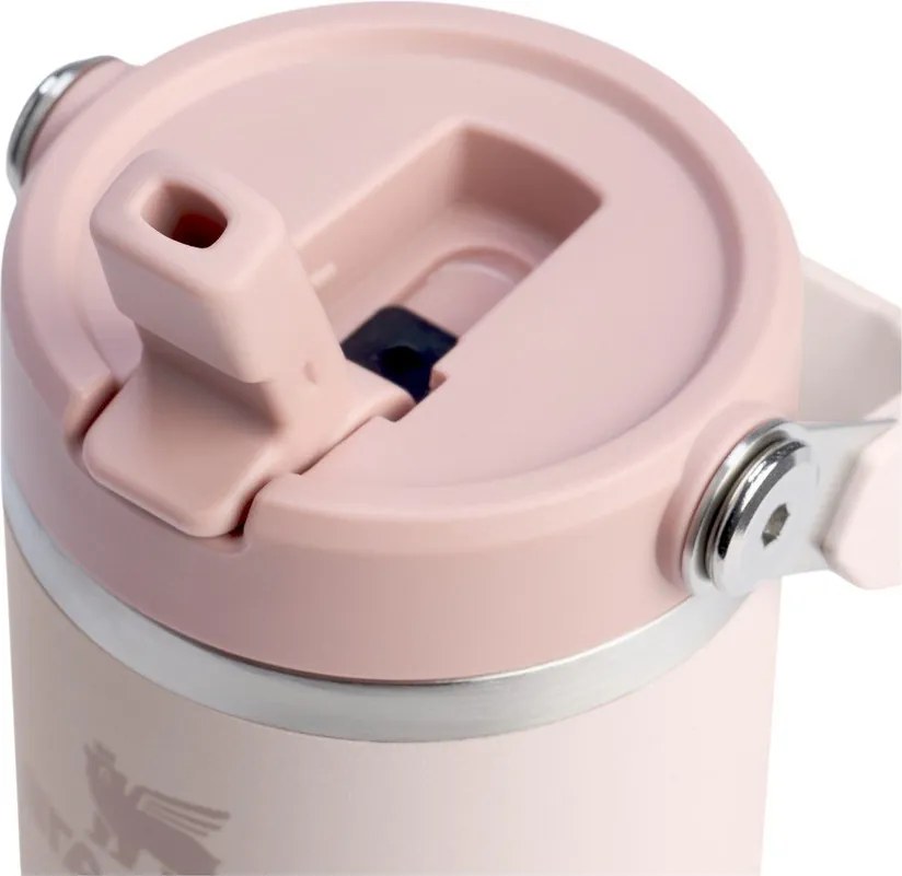 Jasnoróżowy termos ze stali nierdzewnej 410 ml IceFlow™ Flip Straw 2.0 Tumbler Rose Quartz – Stanley