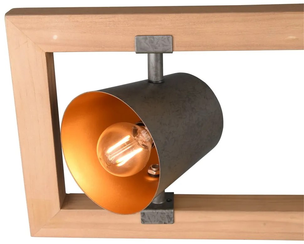Szaro-naturalna lampa wisząca Bell – Trio