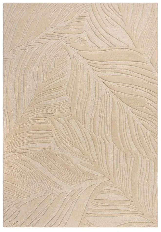 Beżowy dywan wełniany Flair Rugs Lino Leaf, 120x170 cm