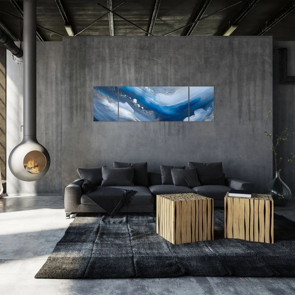 Obraz - Abstrakcja oceanu (170x50 cm)