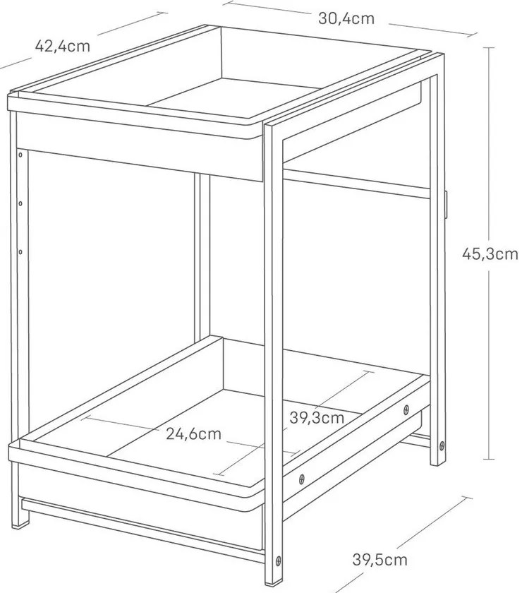 Biała metalowa dodatkowa półka 30x42 cm Tower – YAMAZAKI