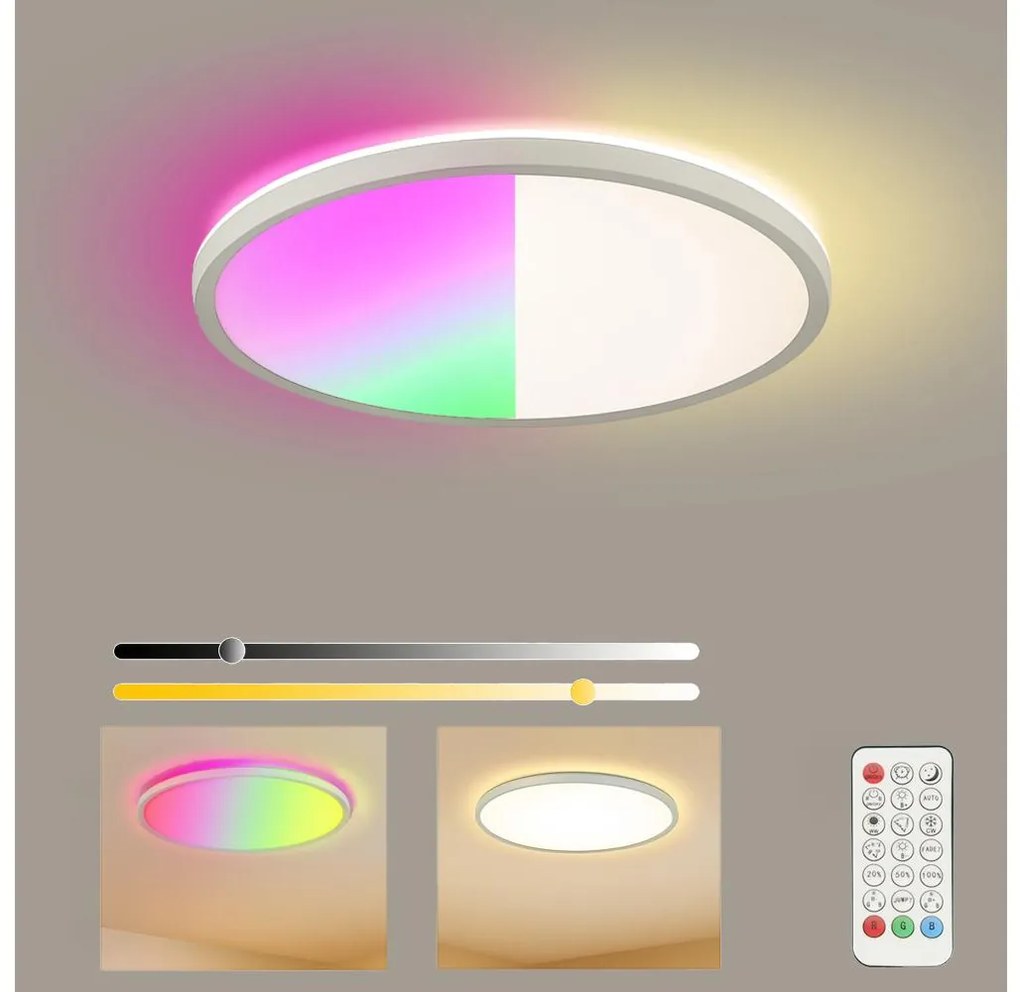 Brilagi - LED RGB 18W 230V ULTRA SLIM pr. 30 cm białe + DO