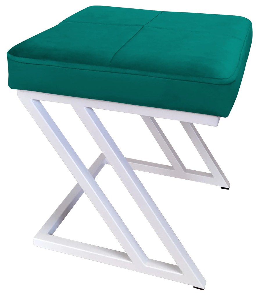 Pufa ZETA LOFT taboret podnóżek podstawa biała MG20