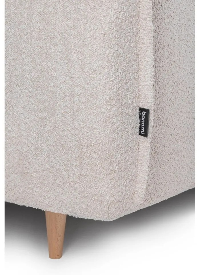 Beżowa rozkładana sofa z materiału bouclé 215 cm Patti – Bonami Selection