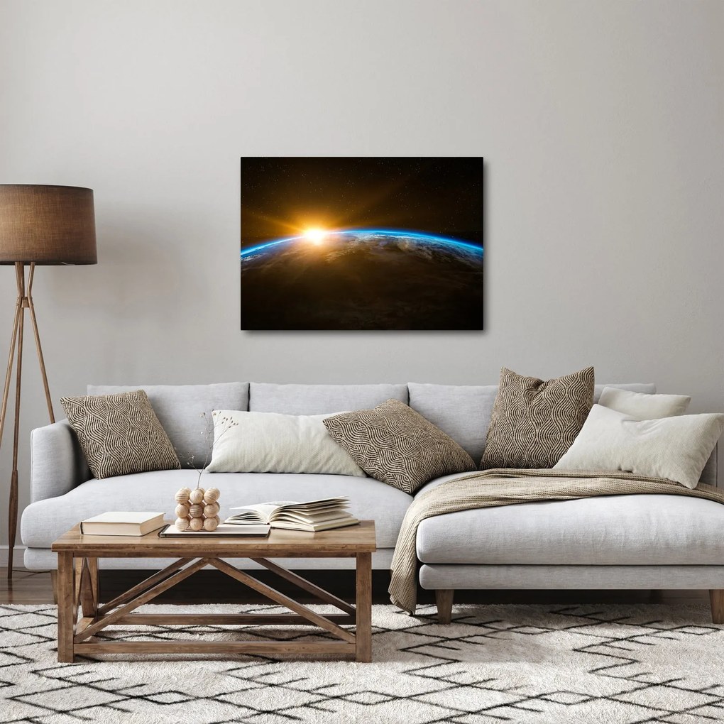 Obraz planety Ziemi z kosmosu (70x50 cm)