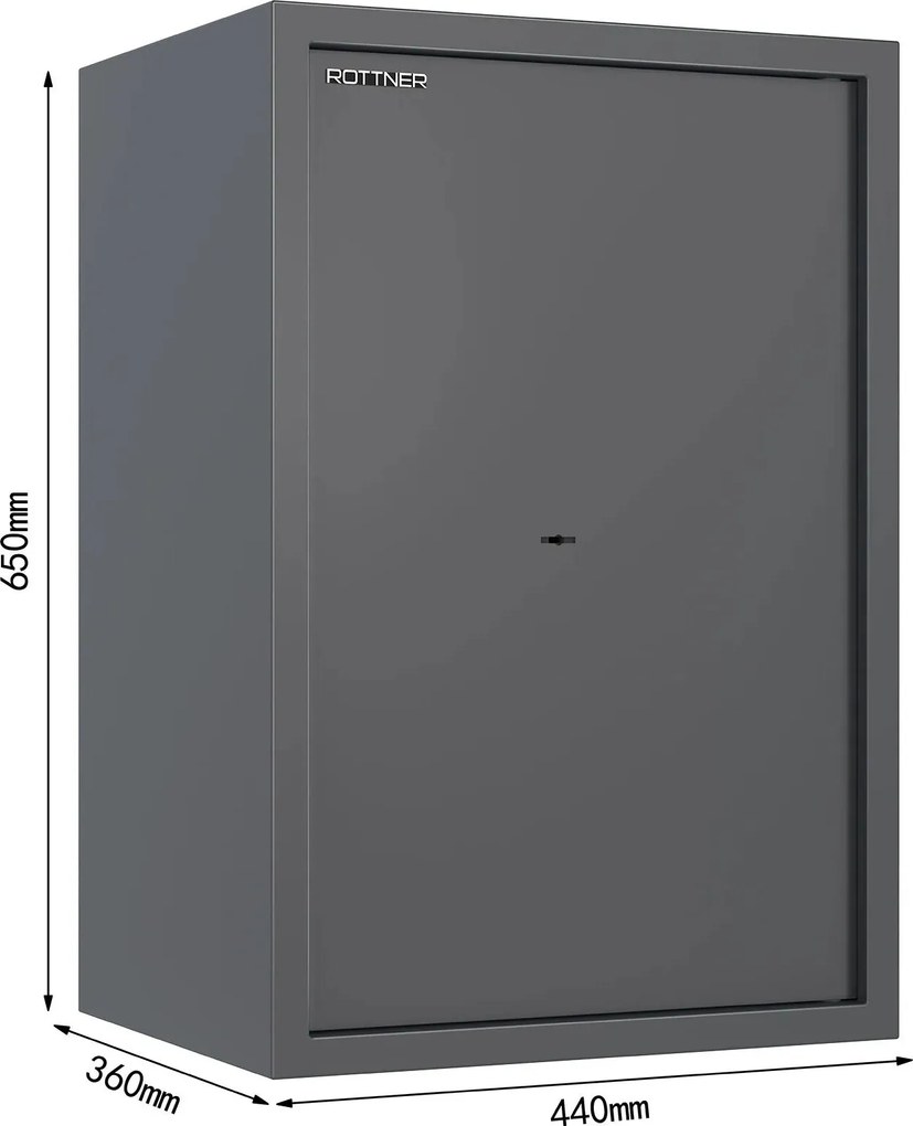 Sejf meblowy PRAKTIK 65, mechaniczny S1, 650 x 440 x 360mm, 79 l