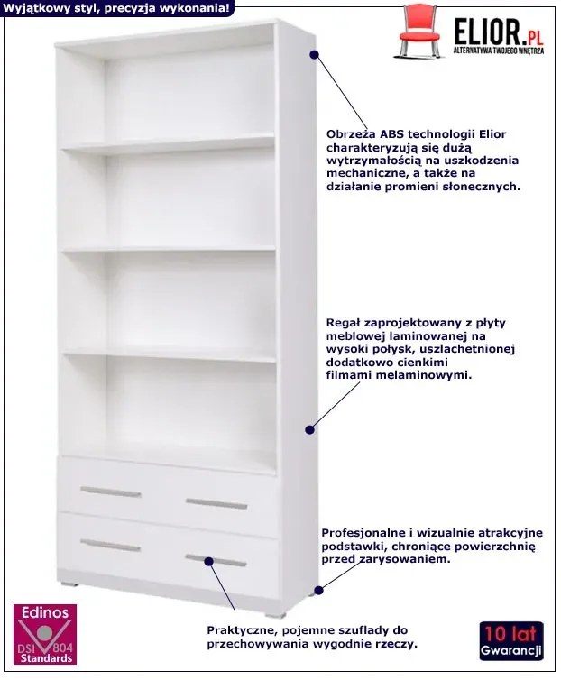 Regał biały H6-N09