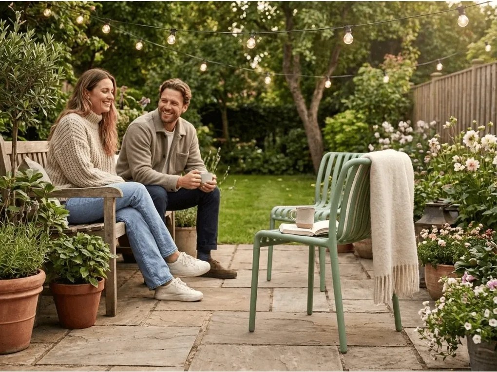 Plastowe krzesło TREGO, zielone