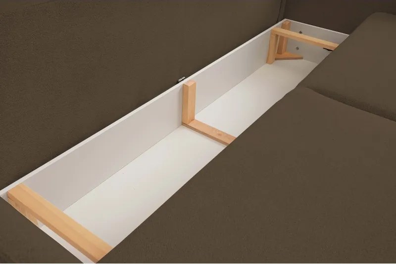 Sofa LOOP z funkcja spania i pojemnikiem BRĄZOWY RAVEN 45