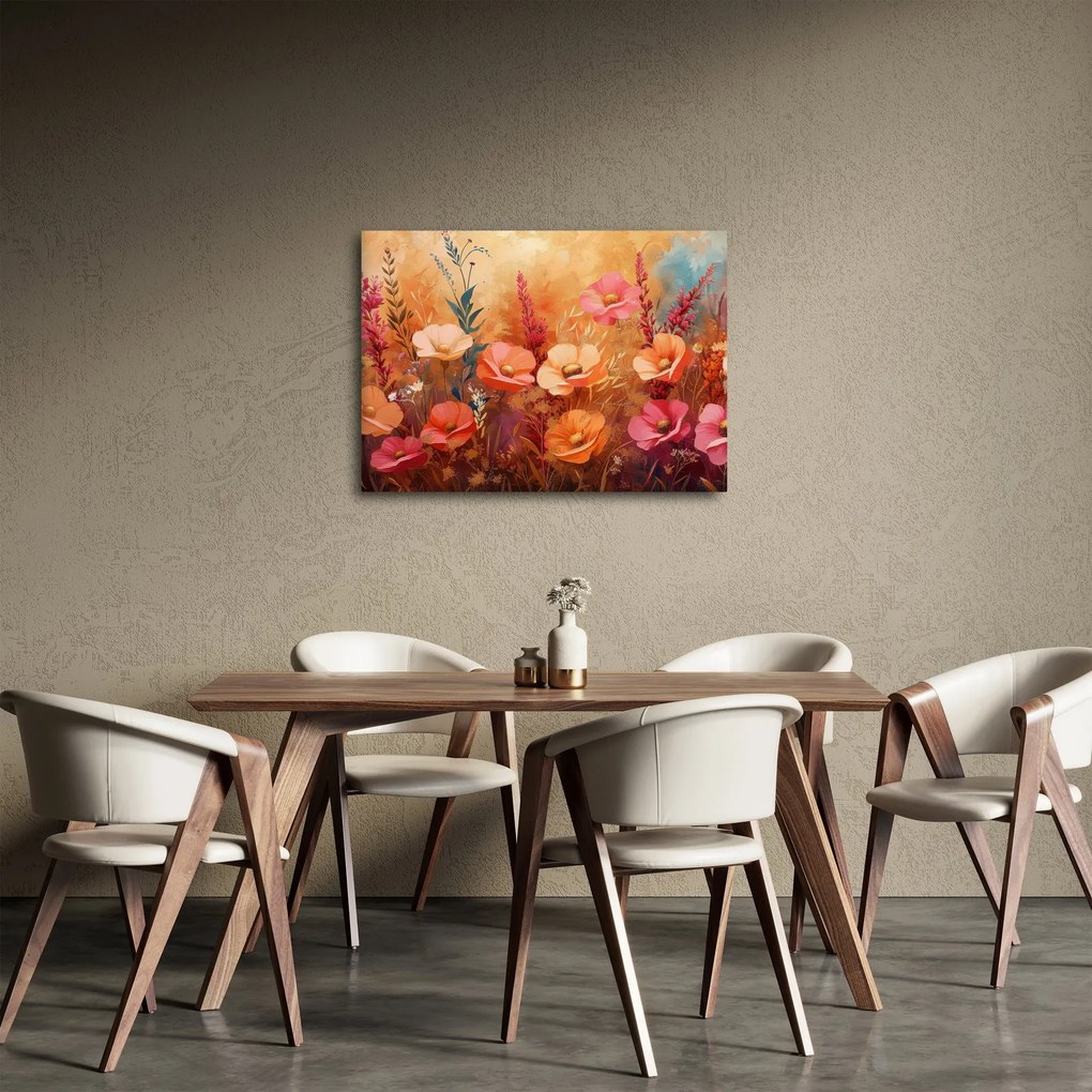 Obraz - Kwiaty łąkowe, malarstwo (70x50 cm)