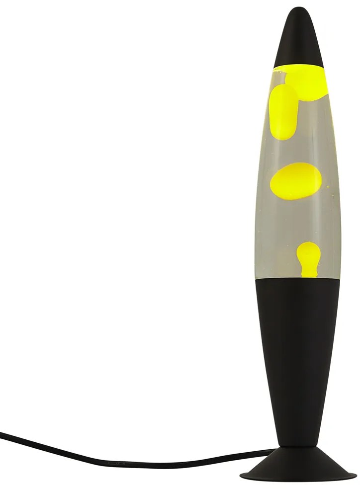 Lampa lawa przezroczysta z żółtym woskiem z diodą LED - Molten Lava Oswietlenie wewnetrzne